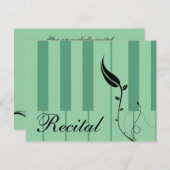 ピアノリサイタル招待状 招待状 (正面/裏面)