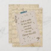 ピアノリサイタル招待状 招待状 (正面/裏面)