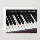 ピアノリサイタル招待状 招待状 (正面/裏面)