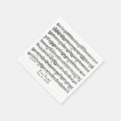 ピアノリサイタル用の楽譜 スタンダードカクテルナプキン (角)