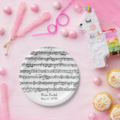 ピアノリサイタル用の楽譜 ペーパープレート (パーティー)