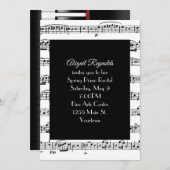 ピアノリサイタル用シート招待状 招待状 (正面/裏面)