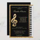 ピアノリサイタル金ゴールドベビーグランド 招待状 (正面/裏面)