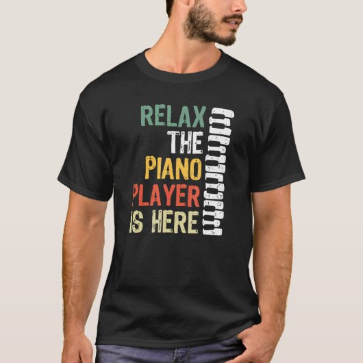ピアノリラックス奏者が来た Tシャツ (正面)