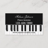 ピアノレッスミュージックアポイントメント名刺 予約カード (正面)