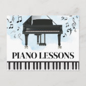 ピアノレッスミュージックフライヤーポストカード ポストカード (正面)