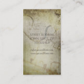 ピアノレッスミュージック先生クラシックオールドスタイル 名刺 (裏面)