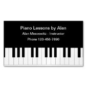ピアノレッスンインストラクター マグネット名刺 (正面)