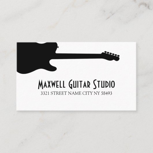 ピアノレッスンインストラクターMusic Studio Business Ca 名刺 (正面)