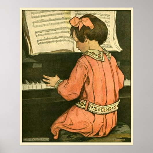 ピアノレッスン ポスター (正面)