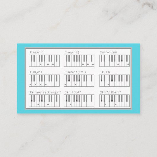 ピアノレッスン 名刺 (裏面)