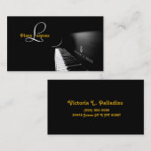 ピアノレッスン、音楽名刺 名刺 (正面/裏面)