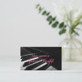 ピアノレッスン、音楽教師名刺 名刺 (スタンド正面)