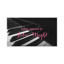 ピアノレッスン、音楽教師名刺