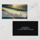 ピアノレッスン、音楽教師名刺 名刺 (正面/裏面)