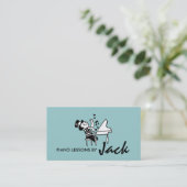 ピアノレッスン、音楽教師名刺 名刺 (スタンド正面)