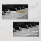 ピアノレッスン、音楽教師 名刺 (正面/裏面)