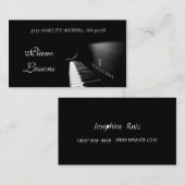 ピアノレッスン、音楽、楽器の名刺 名刺 (正面/裏面)