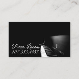 ピアノレッスン、音楽、楽器名刺 名刺