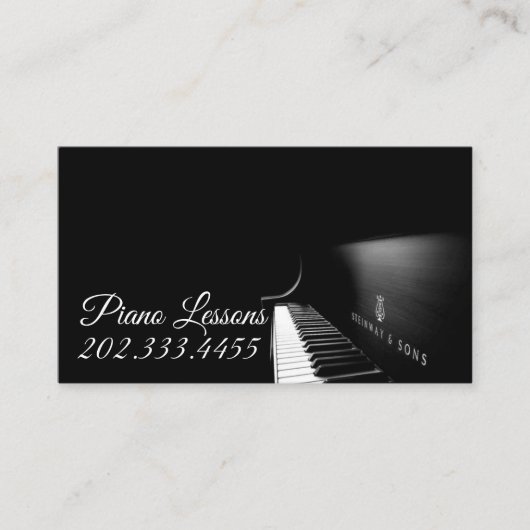 ピアノレッスン、音楽、楽器名刺 名刺 (正面)