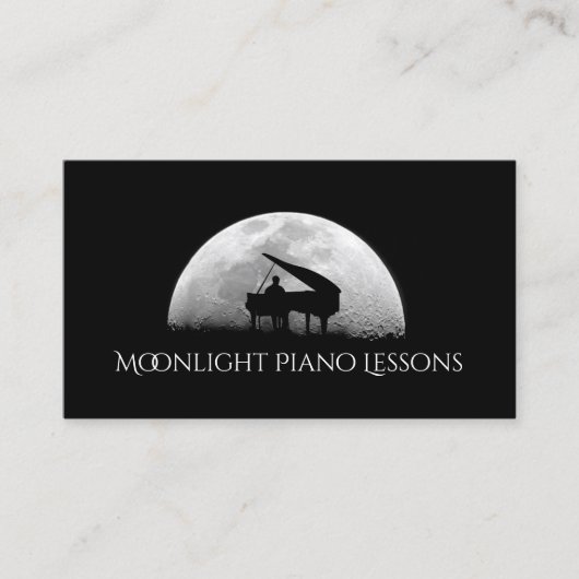 ピアノレッスン、音楽、楽器名刺 名刺 (正面)