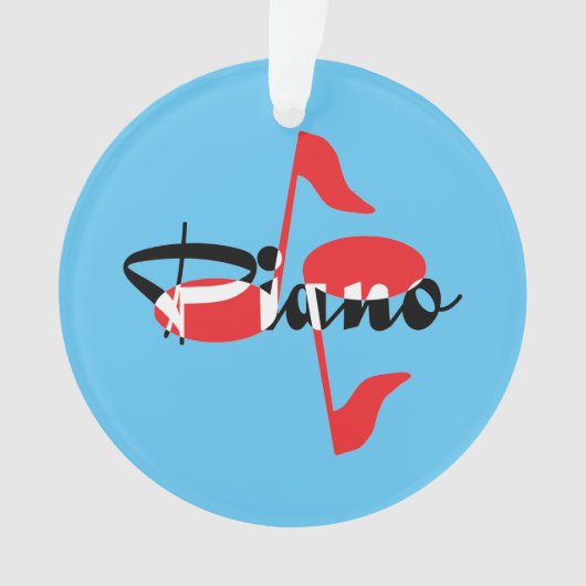 ピアノレッドノート オーナメント (正面)