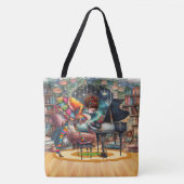 ピアノ予測できなのトートを静かに見る – SEE BACK! トートバッグ (正面)