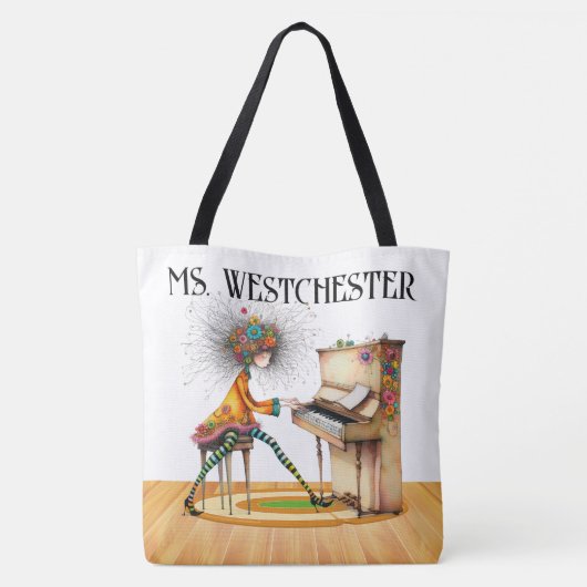 ピアノ予測できなのトートを静かに見る – SEE BACK! トートバッグ (裏面)