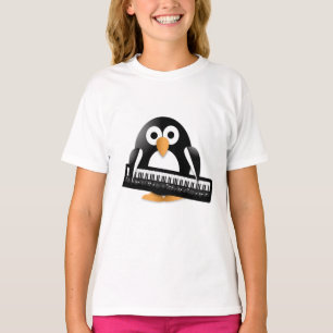ピアノ付ペンギン Tシャツ