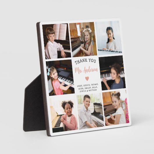 ピアノ先生ありがとうギフトフォトコラージュ フォトプラーク (正面)