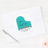 ピアノ先生のレッスンの賞賛、あなたはそれをやった ラウンドシール (封筒)