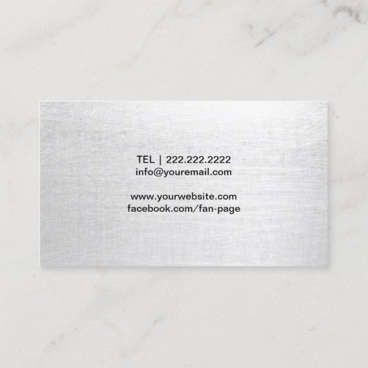 ピアノ先生エレガントホワイトミュージック 名刺 (裏面)