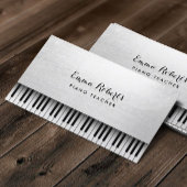 ピアノ先生エレガントホワイトミュージック 名刺