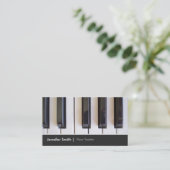 ピアノ先生エレガント – キーボードフォトイメージ 名刺 (スタンド正面)