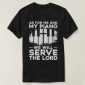 ピアノ先生ピアニスト信教クリスチャンクロスキーボア Tシャツ (デザイン正面)