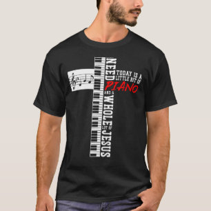 ピアノ先生ピアニスト鍵盤クロスイエスキリスト Tシャツ