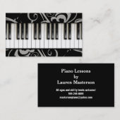 ピアノ先生プレイヤーミュージシャン楽器スタジオ 名刺 (正面/裏面)