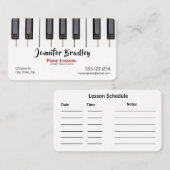 ピアノ先生名刺 名刺 (正面/裏面)