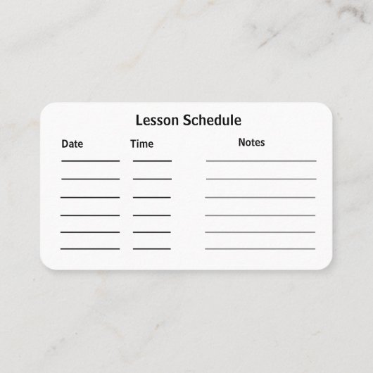 ピアノ先生名刺 名刺 (裏面)