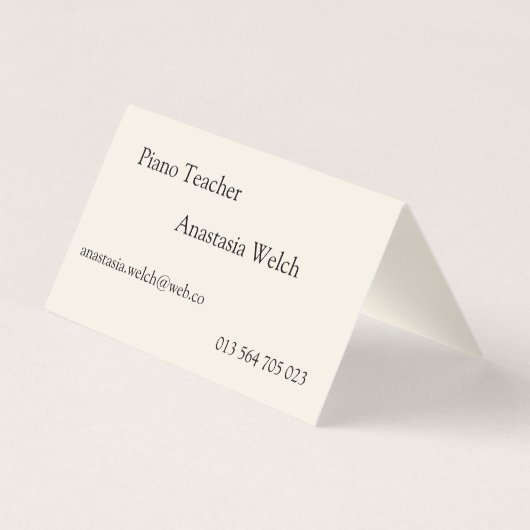 ピアノ先生名刺 名刺 (裏面)