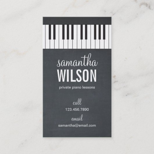 ピアノ先生名刺 名刺 (正面)