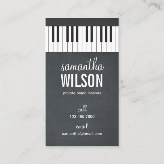 ピアノ先生名刺 名刺 (正面)