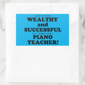 ピアノ先生裕福で成功した長方形スティ 長方形シール (バッグ)