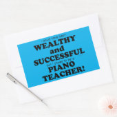 ピアノ先生裕福で成功した長方形スティ 長方形シール (封筒)