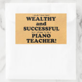 ピアノ先生裕福で成功した長方形スティ 長方形シール (バッグ)