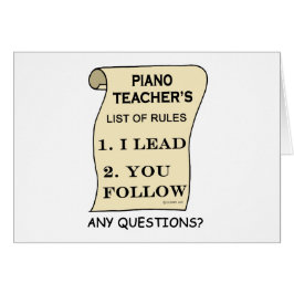 ピアノ先生規則の一覧