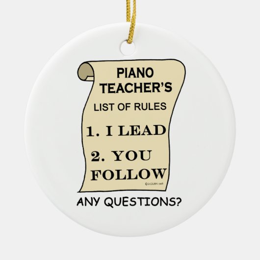 ピアノ先生規則1.pngの一覧 セラミックオーナメント (正面)