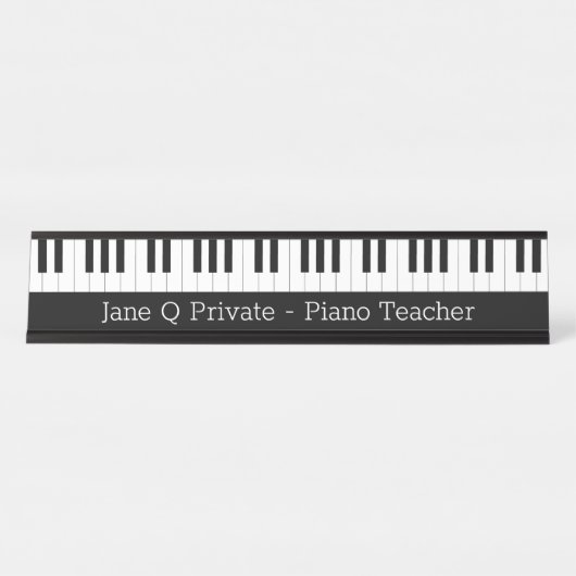 ピアノ先生 デスクネームプレート (正面)