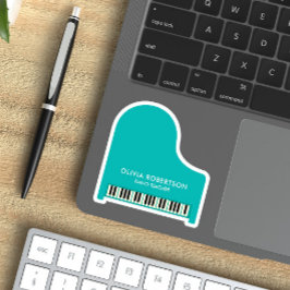 ピアノ先生、ミュージックスタジオ、ピアノチューター、ピアニスト シール