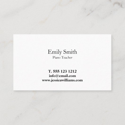 ピアノ先生 名刺 (裏面)